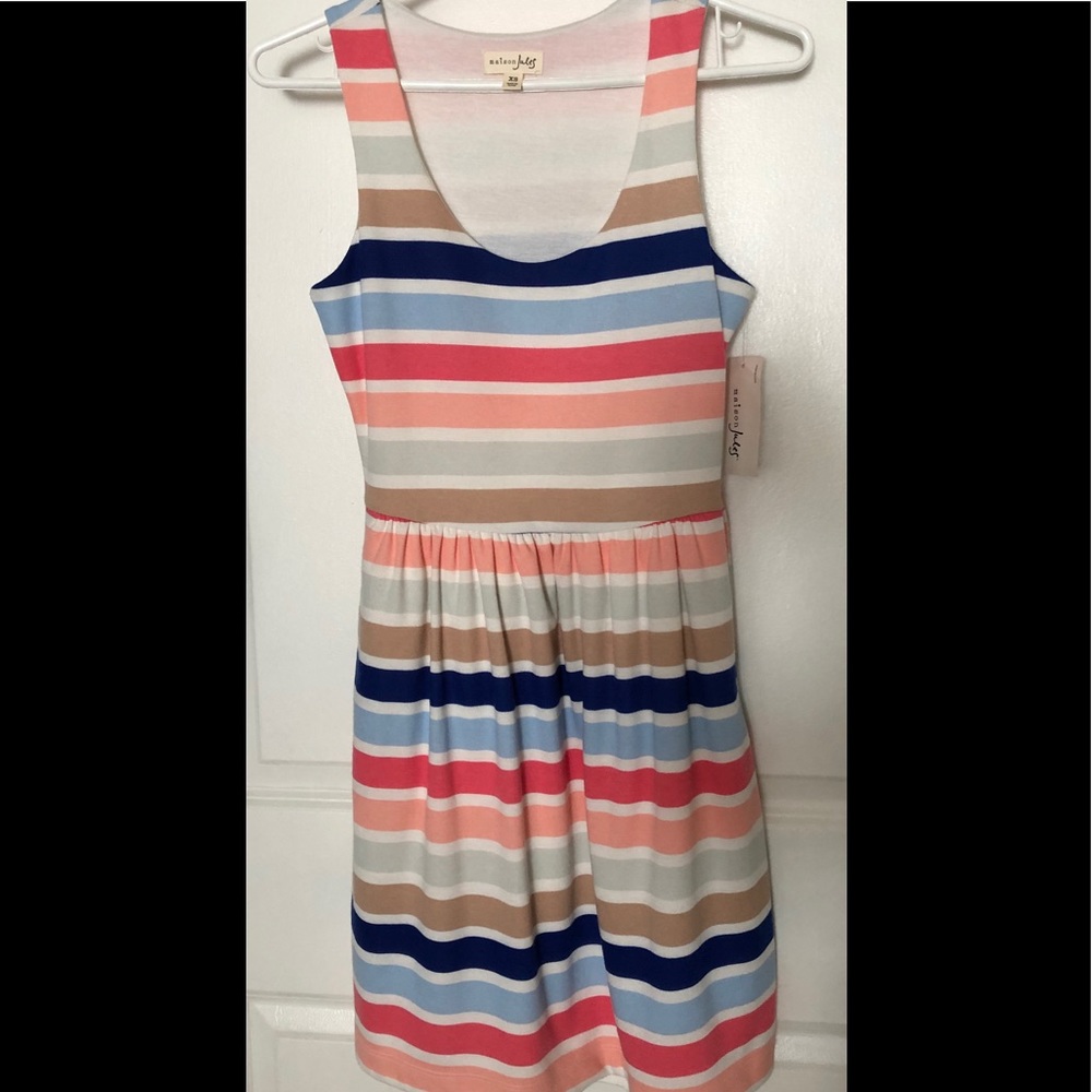 New MAISON JULES Sleeveless Striped Dress XS